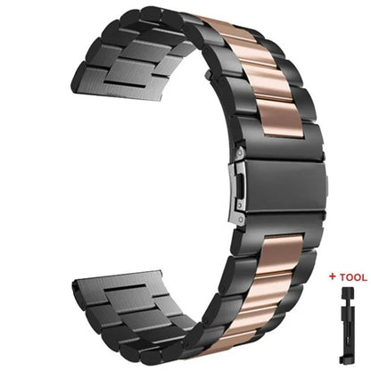 22mm Stainless Steel Strap for Redmi Watch 3 Active - Replacement Metal Bracelet for Xiaomi Redmi 3 Active, Band Color: e, Band Width: Parallel Import