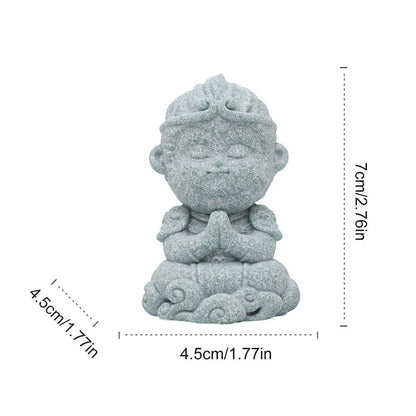ミニチュア ブラック・ミソロジー：孫悟空フィギュア 仏陀石像 風水 禅ガーデンデコレーション 瞑想 ホームデスクオーナメント 色：7cm 並行輸入品ミニチュア ブラック・ミソロジー：孫悟空フィギュア 仏陀石像 風水 禅ガーデンデコレーション 瞑想 ホームデスクオーナメント 色：7cm 並行輸入品