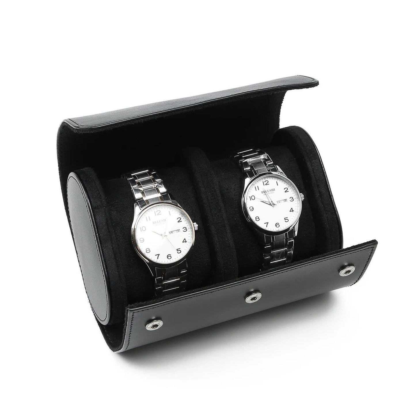 Embers 2024 New Watch Roll, PU Leather, 1-Slot, 2-Slot, 3-Slot, Black/Brown, Watch Storage Bag/Watch Box, Luxury, Elegant, Stylish, Color: Parallel Import
