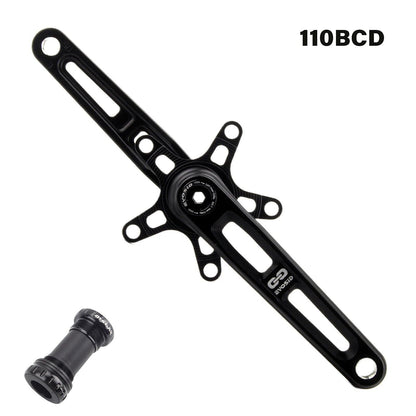 EVOSID BCD110 130 Crankset for Ultra-Lightweight Road Folding Bikes, Hollow Tech Cranks, 165, 170, 175mm, CNC Machined, 5-Pawl Bicycle Chainring, Parallel Import