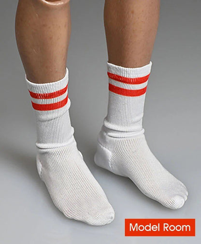 1/6 Scale White Sports Socks, Model Soldier Clothing Accessories, Compatible with 12-inch Male and Female Action Figure Bodies, Parallel Import