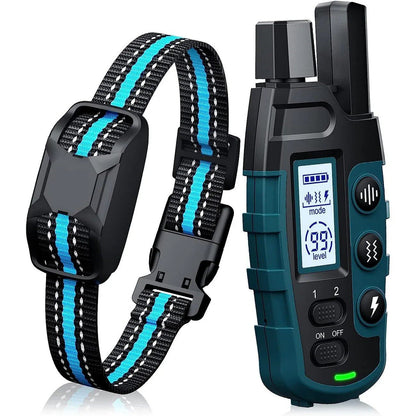 3300ft Waterproof Remote Dog Training Collar with Beep, Vibration, and Shock Functions, High-Quality Pet Training, Rechargeable, Color: Parallel Import