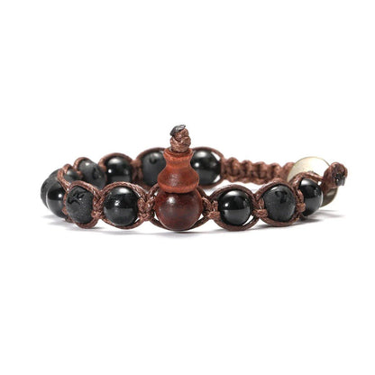 Natural Stone Prayer Bracelet, Tibetan Prayer Beads, Handmade Men's and Women's Bracelet, Yoga &amp; Meditation Jewelry, Metal Color: Style, Parallel Import
