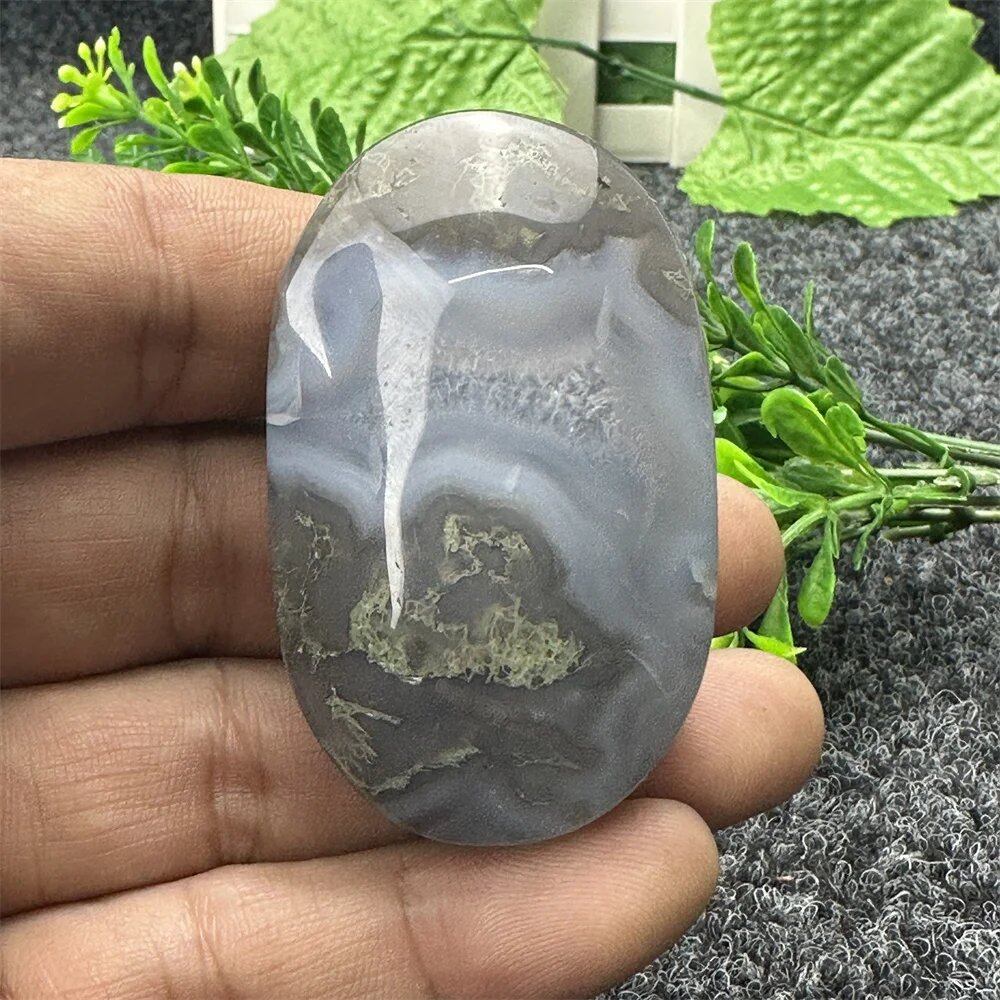 Natural Quartz Crystals: Aquamarine Agate, Ocean Jasper, Palm Stone, Polished Stones, Gemstone Mineral Specimens for Spiritual Meditation, Energy, and Feng Shui, Color: Green, Parallel Import