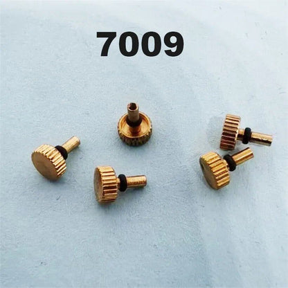Stainless steel crown for adjusting time, compatible with older 7009 movements. Color: Parallel import.