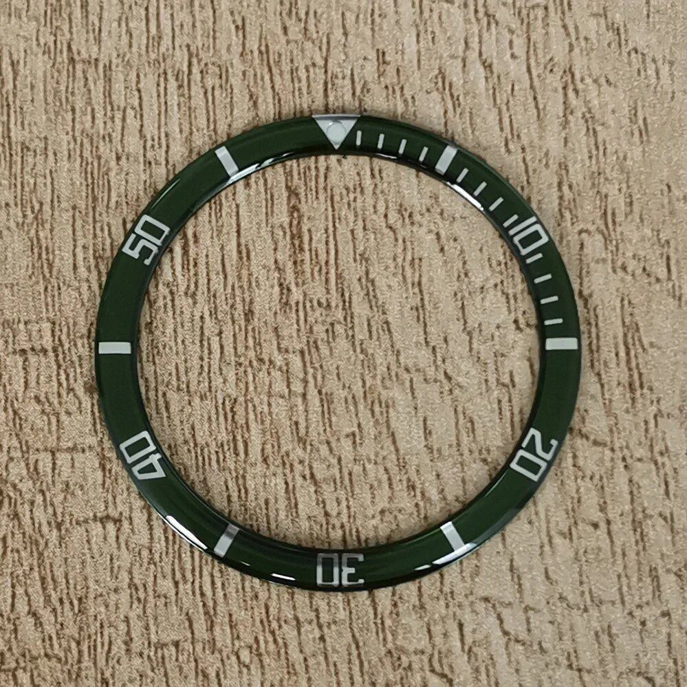 38mm Round Edge Curved Watch Bezel with Aluminum Ring, Modification Watch Accessory, Bezel Insert (Parallel Import)