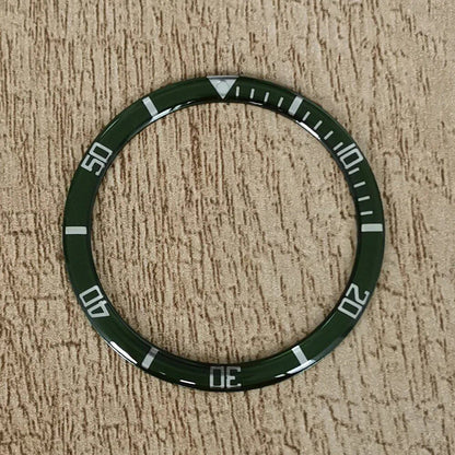 38mm Round Edge Curved Watch Bezel with Aluminum Ring, Modification Watch Accessory, Bezel Insert (Parallel Import)