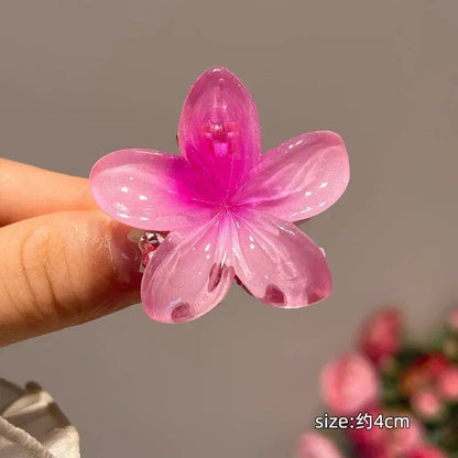 1/6 Hawaiian Gradient Hair Clips, Flower Hair Claws, Small Hair Accessories, Hairpins, Crab Barrettes, Women's, Parallel Import