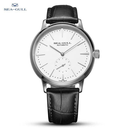 Seagull New Business Watch, Men's Mechanical Wristwatch, 50m Water Resistant, Leather, Valentine Men's Watch 6075, Color: 819.2.6075, Parallel Import