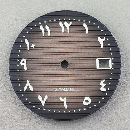 30.5mm Nautilus Arabic Dial (Non-Luminous) for NH35 Movement, Watch Parts, Repair, Color: Parallel Import