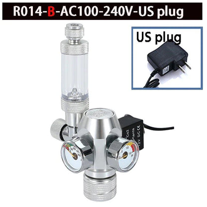 2024 DIY Aquarium CO2 Regulator with Solenoid Valve, Bubble Counter, CO2 Control System, and CO2 Pressure Reducing Valve. Size: Parallel Import.