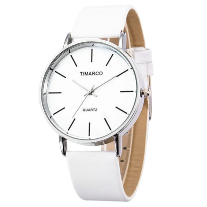 New Stylish Silver Minimalist Women's Business Quartz Watch with Breathable Leather and Steel Finish, Luxury Ladies' Watch, Color: Parallel Import