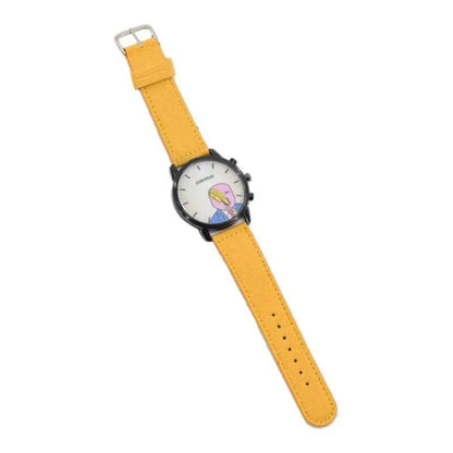 "Innovative Men's Watch for Creative People, Face Watch with Yellow Strap, Unisex" Color: Yellow, Parallel Import