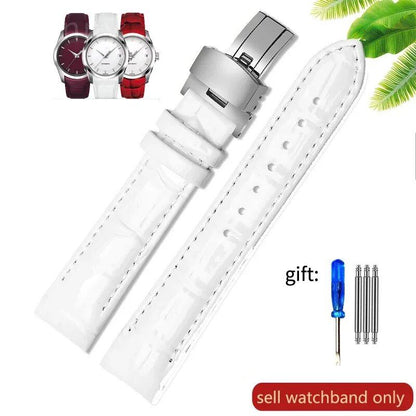 Tissot 1853 T035 Genuine Leather Women's Watch Band, Waterproof and Sweatproof, 18mm, Accessories, T035210a, T035207, Band Color: Parallel Import