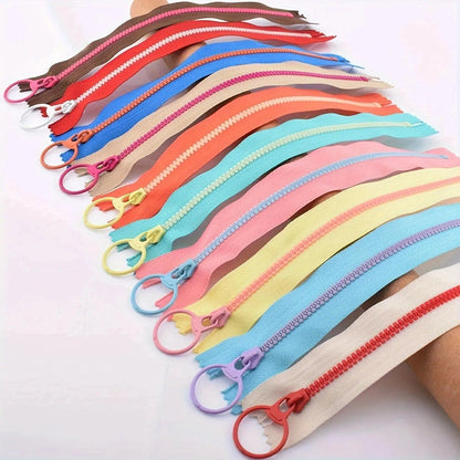 (Set of 10) Small Colored Zipper Hand Pockets/Pencil Cases, 3# Resin Zippers, Closed Tail, Self-Locking, Color Contrast, Size: 3cm, Parallel Import
