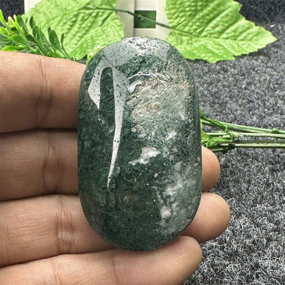 Natural Quartz Crystals: Aquamarine Agate, Ocean Jasper, Palm Stone, Polished Stones, Gemstone Mineral Specimens for Spiritual Meditation, Energy, and Feng Shui, Color: Green, Parallel Import