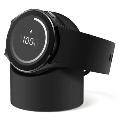 Silicone Charging Stand and Storage Stand for Samsung Galaxy Watch 7/6/5/4 (40mm, 44mm, 5 Pro, 45mm, Watch 4 Classic, 47mm, 46mm, 43mm, 42mm) Band Color: Parallel Import