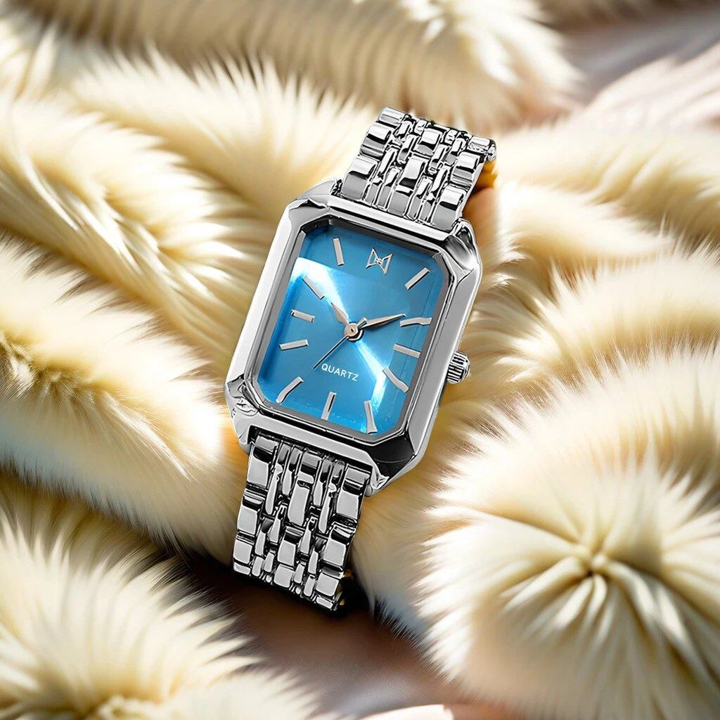 Women's Fashion Watch, Gold Stainless Steel Strap, Luxury Quartz Movement, Roman Numeral Dial, Color: Parallel Import