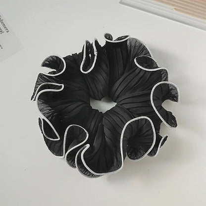 1/4 Sheet New Korean Retro Foldable Chiffon Oversized Scrunchie Hairband for Women, Cute, Stylish, and Bold Hair Accessories, Parallel Import