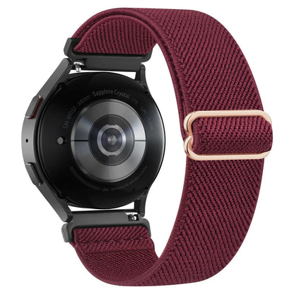 Stretchable Nylon Strap for Samsung Galaxy Watch 7/6/5/4/4 Classic/5 Pro/6 Classic/Active 2/Watch 3 (40mm/44mm/42mm/46mm/47mm/41mm) Band Color: 20mm Band Width (Parallel Import)