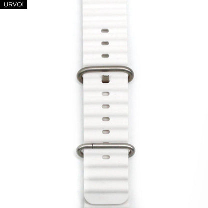 URVOI アップルウォッチ Ultra 2 対応 バンド シリーズ 10/9/8/7/6/SE/5/4/3/2/1 用 シリコーンストラップ iWatch スポーツ オーシャンバンド 42mm/44mm/45mm/46mm/49mm サイズ：Apple Watch対応;バンドカラー：;バンド幅：42mm 44mm 45mm 49mm 並行輸入品