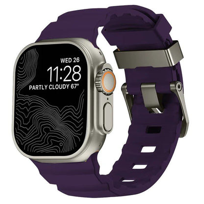 Sport Silicone Band &amp; Titanium Metal Bracelet Strap for Apple Watch Ultra 2/10/9/8/7/6/SE/5/4 - Compatible with iWatch 42mm/44mm/45mm/46mm/49mm Band Colors: mm Parallel Import