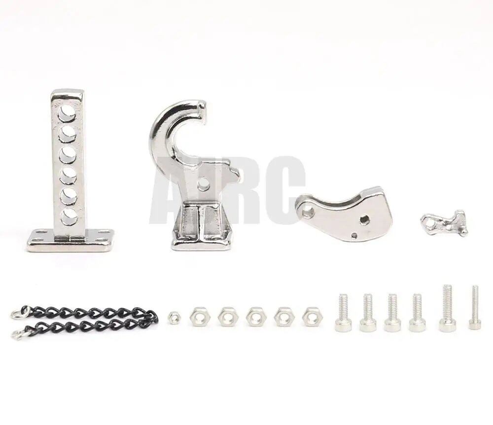 1/10 Scale Metal Tow Hook Trailer Hitch for RC Crawlers (TRX4, TRX6, Axial, SCX10, 90046, 90053, GEN8, D90, D110, RGT) - Compatible with All Colors (Imported)