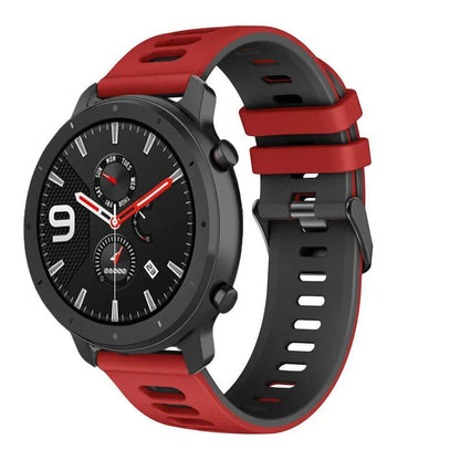 Compatible with Amazfit GTR 47mm/2/2e/Stratos 3/GTR 4/3 Pro/GTS 4 Mini/2/2E/3, 20mm/22mm Silicone Band Strap, Replacement Band, Band Color: mm, Universal, Imported