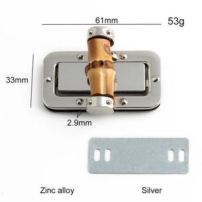 2～10個セット 5色展開 43X25mm 61X33mm バッグロック バックル ツイストロック 竹調 ターンロック サイズ： 並行輸入品