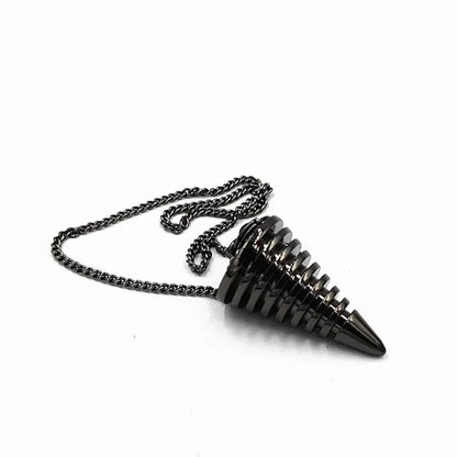 Brass Cone Pendulum Pendulum for Bilocation Divination, Reiki Charm, Metal Divination Healing Pyramid, Spiritual Reiki Charm (Imported)