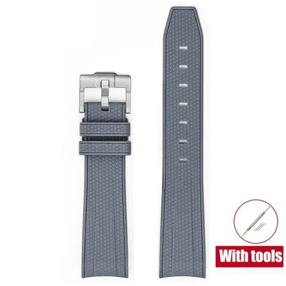 20mm Diving Strap with Curved Ends for Omega and Swatch Moonwatch, Silicone Rubber, Compatible with Rolex, Men's and Women's, Band Color: 20mm; Band Width: 20mm, Parallel Import