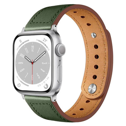 Genuine Leather Apple Watch Band for iWatch Series 7/SE/6/5/3/8/Ultra (44mm, 40mm, 45mm, 41mm, 42mm, 38mm, 49mm) - Imported