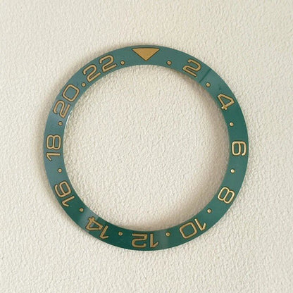 38mm High-Quality Ceramic Bezel with Popular GMT Two-Tone Insert Ring, Inner Diameter 30.5mm, Compatible with 40mm Men's Watches, Color: 0, Parallel Import