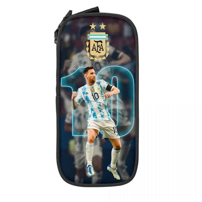 Soccer Messi Pencil Case, Large Capacity, Student Pencil Case, Stationery, School Supplies, Makeup Pouch, Size: L; Parallel Import