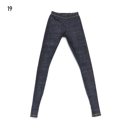 1/6 Scale Doll Clothes, Bottom Pants, Fashion Denim Shorts, Stretchy Tights, Leggings, PU Leather Trousers, 30cm BJD Doll Accessories, Parallel Import