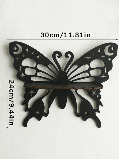 Butterfly Crystal Shelf, Hollow Wall Shelf, Aroma Oil Display Rack, Witch-Inspired Decoration, Spiritual Interior, Color: TK472-MS87, Parallel Import