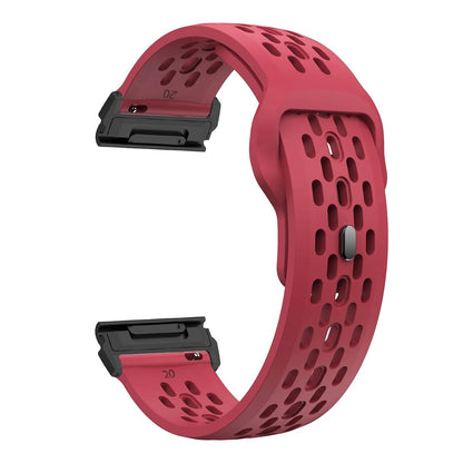 22mm and 26mm Silicone Quick Fit Strap Wristband for Garmin Fenix 8/7X/7/6/6X Pro/Epix Pro Gen2 (47mm and 51mm compatible), Fenix 5X Plus, and Tactix 7. Band Color: ; Ships from: Parallel Import