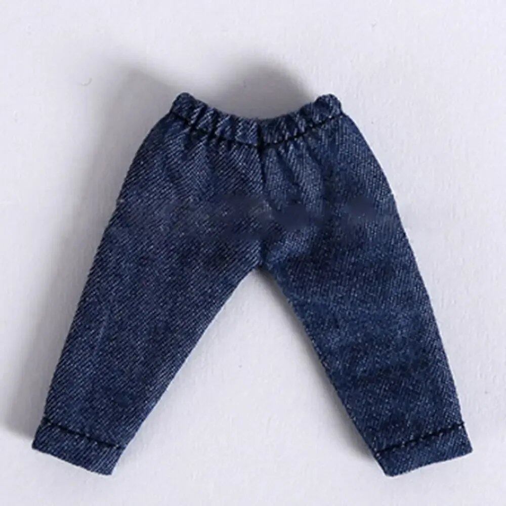 1/11 OB11 Doll Denim Pants, 1/12 BJD/GSC Doll T-Shirt, Mini Cute Doll Pants, DIY Doll Accessories, Fashion Doll Clothes, Parallel Import