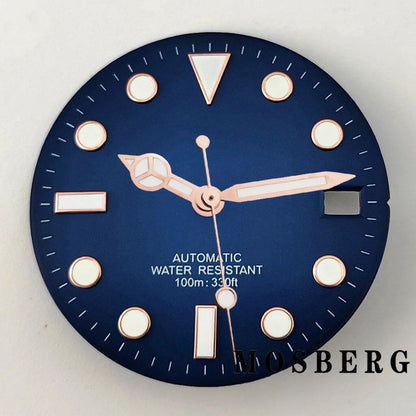 28.5mm Dial (with Luminova) Automatic Movement Replacement for NH35/NH36, Color: Hands Included, Parallel Import