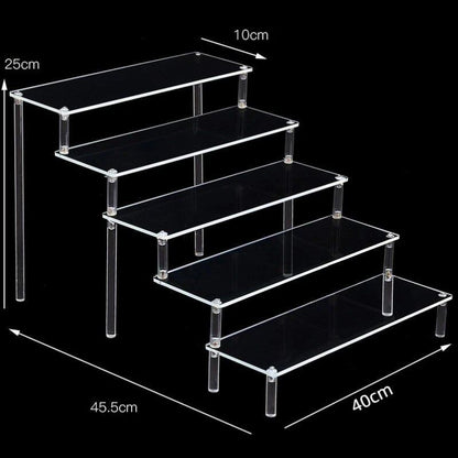1-5 Tier Acrylic Display Stand/Clear Case (for Cupcakes, Perfume, Dolls, Amiibo, and Funko POP Figures) Color: Parallel Import