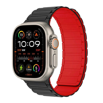 Magnetic Strap for Apple Watch, Silicone Wristband, 45mm, 44mm, 40mm, 46mm, 41mm, 42mm, 38mm, Compatible with iWatch Series 8/7/6/SE/9/10/Ultra 2/49mm, Band Color: mm; Parallel Import
