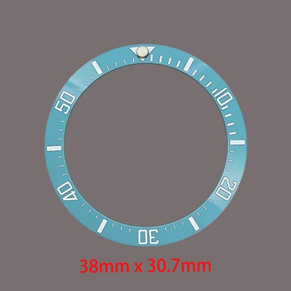 38mm×30.7mm 湾曲セラミックウォッチベゼルインサート SKX007 SKX009 SUB GMT対応 NH36 NH35 ティファニーブルー 時計リングパーツ カラー：0 並行輸入品