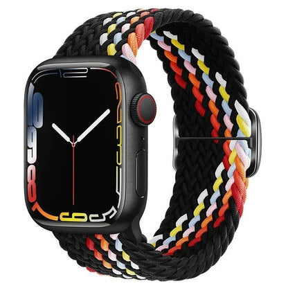 アップルウォッチUltra 2用ナイロンストラップ バンド 49mm 40mm 44mm 41mm 38mm 45mm対応 伸縮ブラidedループ ブレスレット iWatchシリーズ9/8/7/6/SE/5/4対応 バンドカラー：mm 並行輸入品