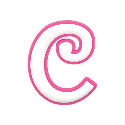 1/26 Scale PVC Pink Greek Alphabet A-Z Charm for Beach Bags, Women's Handbags, and Travel Bags (Pinky Girls) - Parallel Import