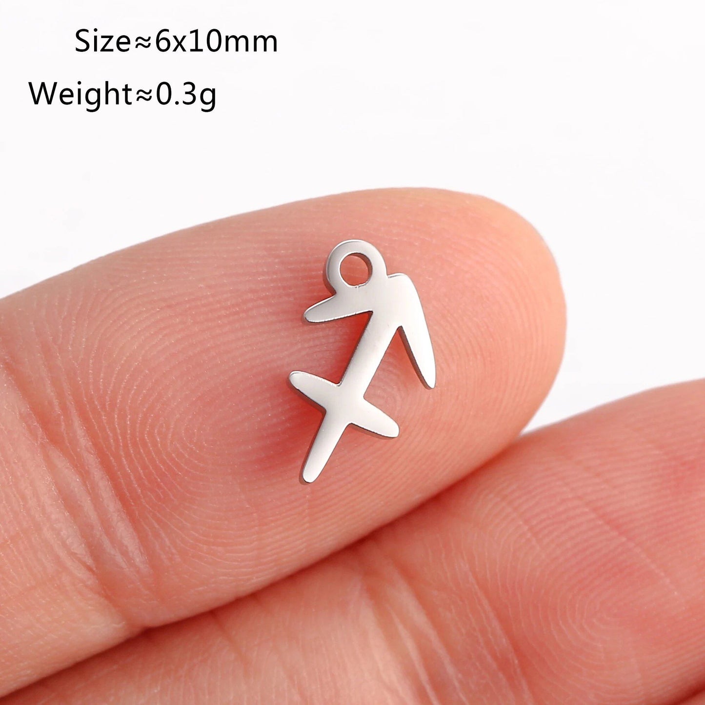 Set of 5 Lucky Birth 12 Zodiac Star Sign Charms, Metal Constellation Pendants for Jewelry Making, Bracelets, Earrings, and Necklaces, Parallel Import