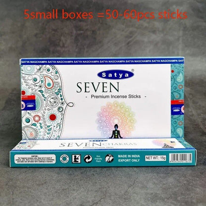 5BOX ナグ チャンパ インドインセンス コレクション サティヤ ハンドメイドスティック 6種類の香り リフレッシュする薬用アロマ ホームメディテーション用 香り： 並行輸入品