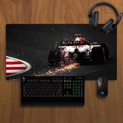 フォーミュラ1 F1 マウスパッド 滑り止め ロックエッジ オフィス 学生 ゲーミング 厚型 大サイズ 900x400 書き込みマット クッション オフィスアクセサリー サイズ： 並行輸入品