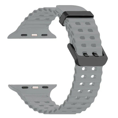 Silicone Ocean Strap for Apple Watch Ultra 2, 49mm, 45mm, 44mm, 42mm, 38mm, 41mm, and 40mm, compatible with iWatch Series 10/9/8/7/SE/5/4/3. Correa sizes: 42mm, 44mm, 45mm, and 49mm. Band colors: Parallel import.