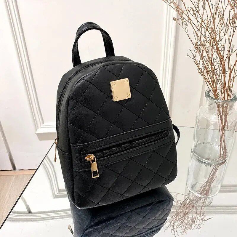 女性向けファッションバックパック デザイナー仕様 PUレザー 小さいサイズ 女子用バックパック レジャー用ショルダーバッグ ミニスクールバックパック 旅行用バッグ  並行輸入品