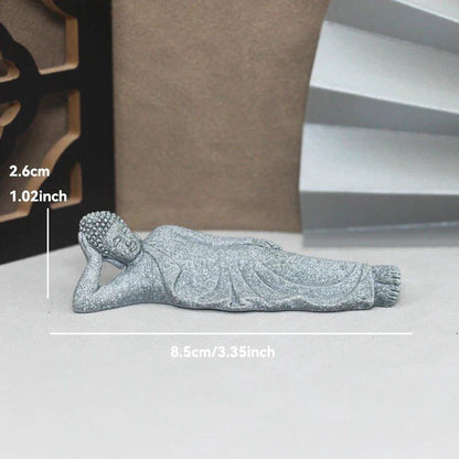 仏像ストーン彫刻 小さな僧侶 チベット仏教フィギュア 禅ガーデンオーナメント 瞑想 ホームアクアリウム装飾  並行輸入品
